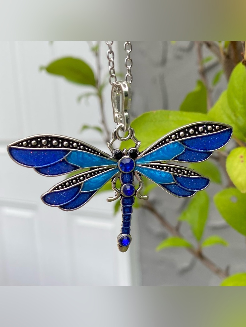🌸 Dragonfly Pendant - NWOT Blue with Adjustable Chain